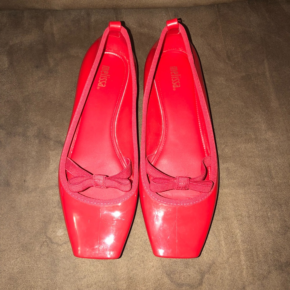 Melissa Square Toe Bow Ballet Flat